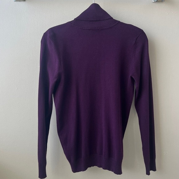 Calvin Klein Deep Purple Turtleneck Sweater- Small - Picture 4 of 8